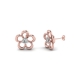 Women jewelry high quality shiny cubic zirconia halo earrings 925 sterling silver rose gold earring stud