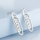 Fashion women jewelry big hoop design personalized letter earring custom silver name
