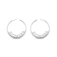 Fashion women jewelry big hoop design personalized letter earring custom silver name