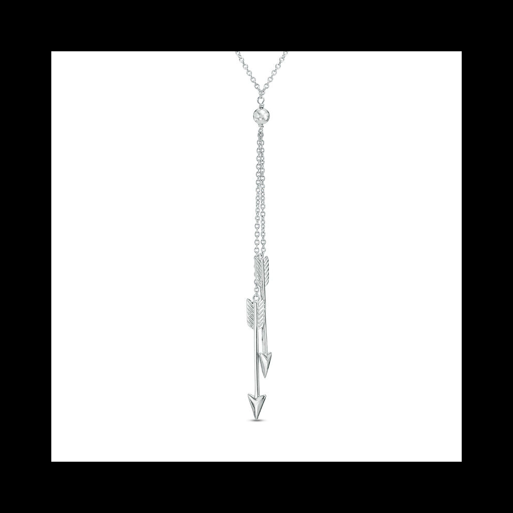 Manufacture women jewelry minimalist high quality 925 sterling silver long arrow pendant necklace