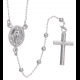 Manufacture 925 sterling silver black onyx bead catholic holy death mary virgin cross rosary necklace