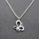 fashion pendant necklace jewellery high quality polished blank mirror stainless steel butterfly necklace