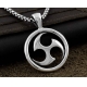 Fashion men jewelry 316 stainless steel pendant engraved letter logo dumbbell mens jewelry