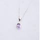 Custom women jewelry deer cubic zirconia high quality rhodium plated 925 sterling silver silver necklace