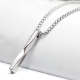 Manufacture simple design high polished double circle pendant necklace stainless steel jewelry