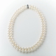 Fashion women jewelry real 18K gold plated natural freshwater pearl shell bead double pearl necklace