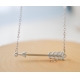 Manufacture women jewelry minimalist high quality 925 sterling silver long arrow pendant necklace