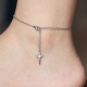 Manufacturer high quality fashion new design women jewelry chain with tiny delicate ball bell charm anklets