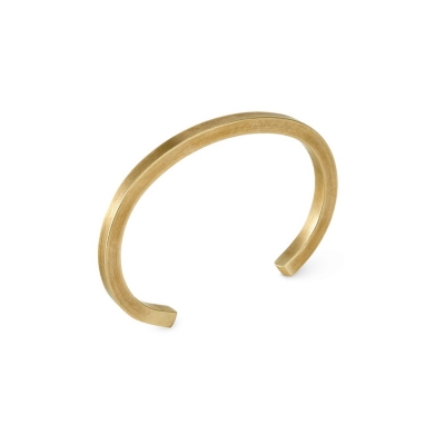 Manufacture simple design open adjustable cuff bracelet vintage sanbrushed raw brass bangle