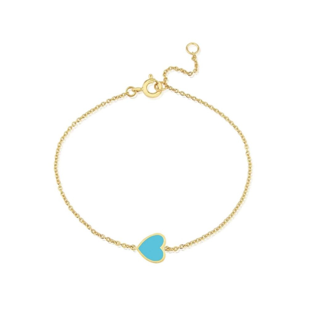 Fashion design high quality real 18k gold plated lovely cute enamel charm bracelet kid jewelry