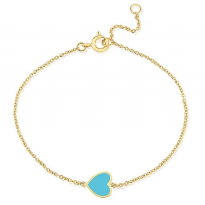 Fashion design high quality real 18k gold plated lovely cute enamel charm bracelet kid jewelry