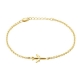 Manufacture fashion jewelry simple design custom real 18k gold plated airplane charm bracelet