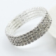 High quality 925 sterling silver fine women jewelry bead charm multi strand bracelet silver color