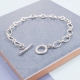 High quality women bracelet cuban chain custom design jewelry 925 sterling silver rose bracelet