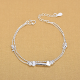 Manufacture fashion jewelry design stainless steel ball charm link chain bracelet for women
