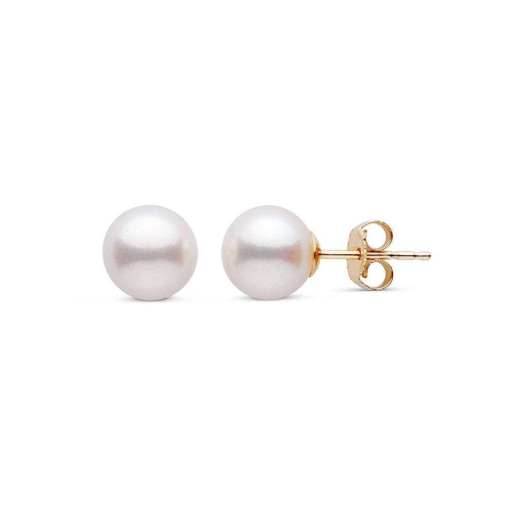 Minimalist natural pearl stud earrings, anti-allergy 925 silver earrings