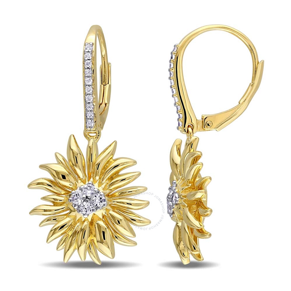 925 sterling silver 18k gold plated earrings,18k gold plated sun light earring
