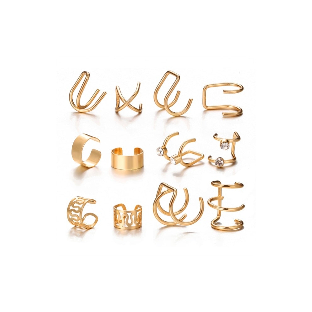 Ear Cuff Jewelry Sterling Silver Earrings Gold Plated Fashion Women Earrings 2022