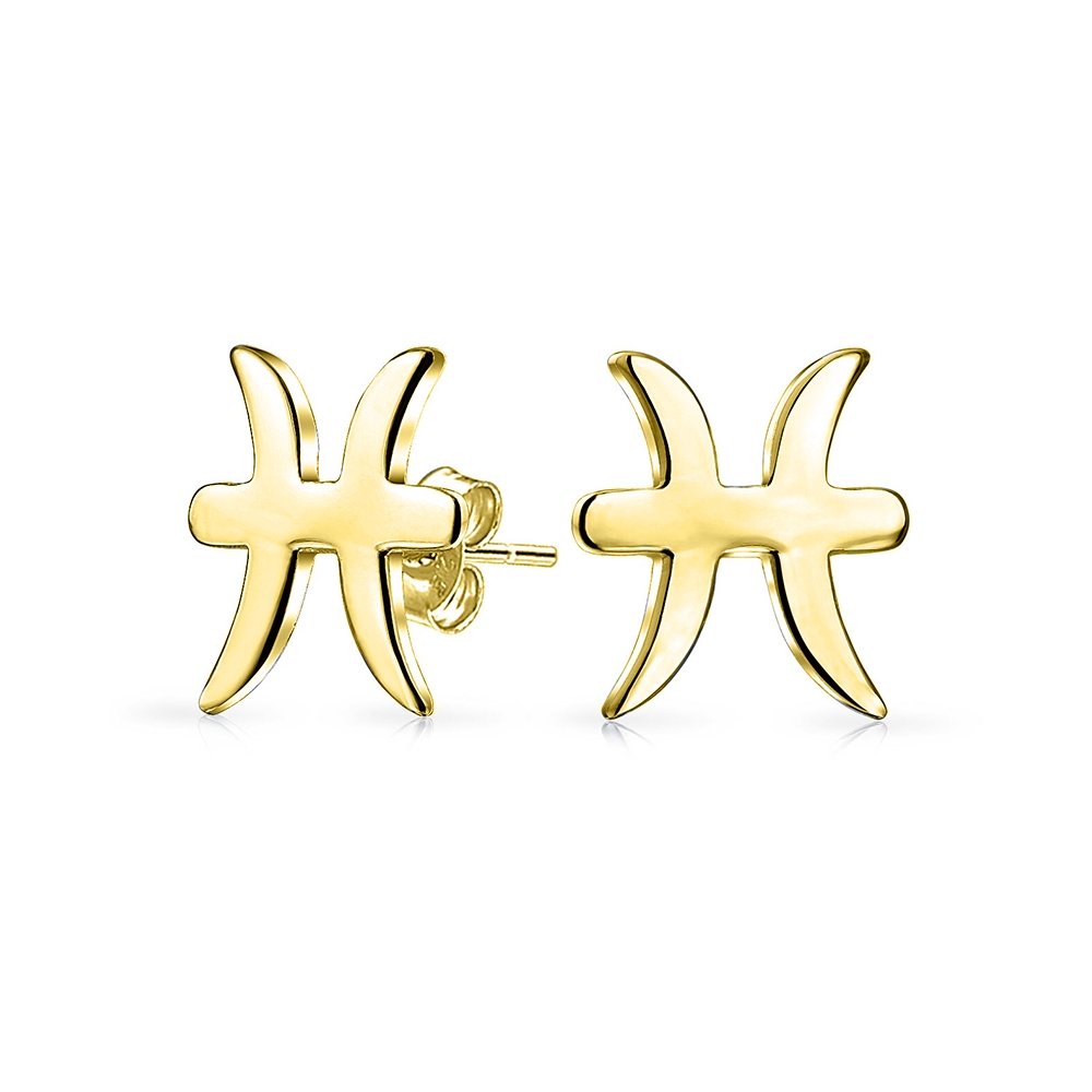 18K Gold-plated zodiac Stud earrings can be customized with 925 Silver 12 Constellation Stud earrings