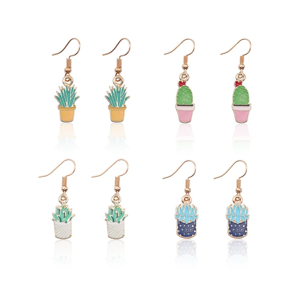 Lovely cute enamel earrings, brightly colored gilt fruit enamel