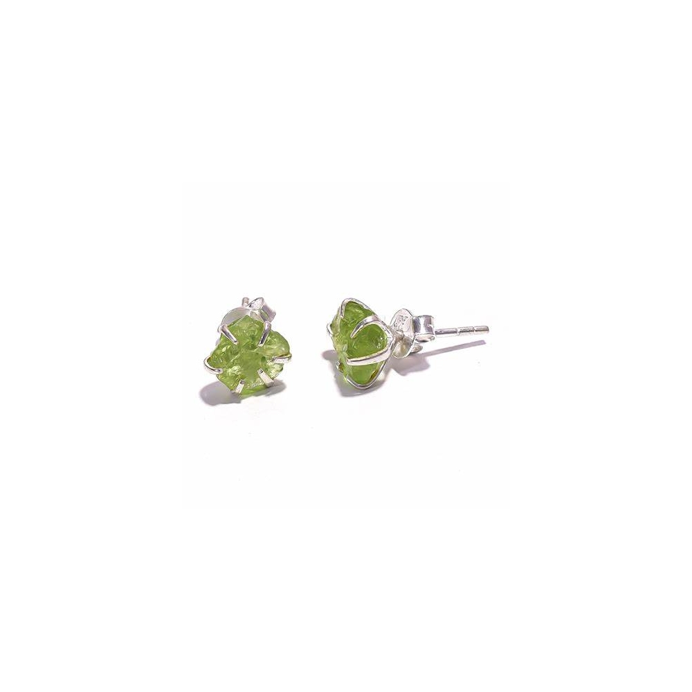  925 Silver green aventurine amethyst earrings