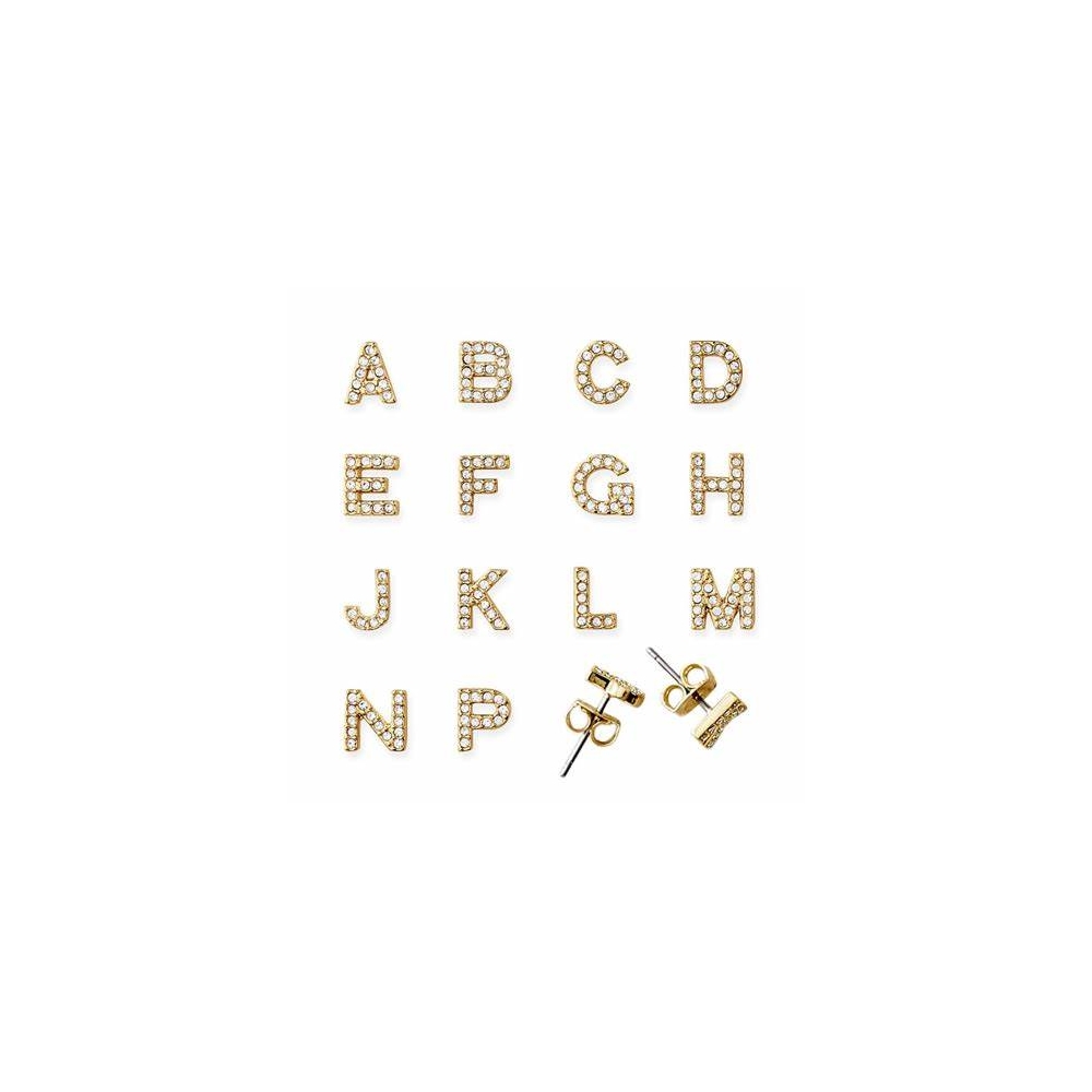 Custom Monogram Earrings with sparkling Zircon Initial earrings