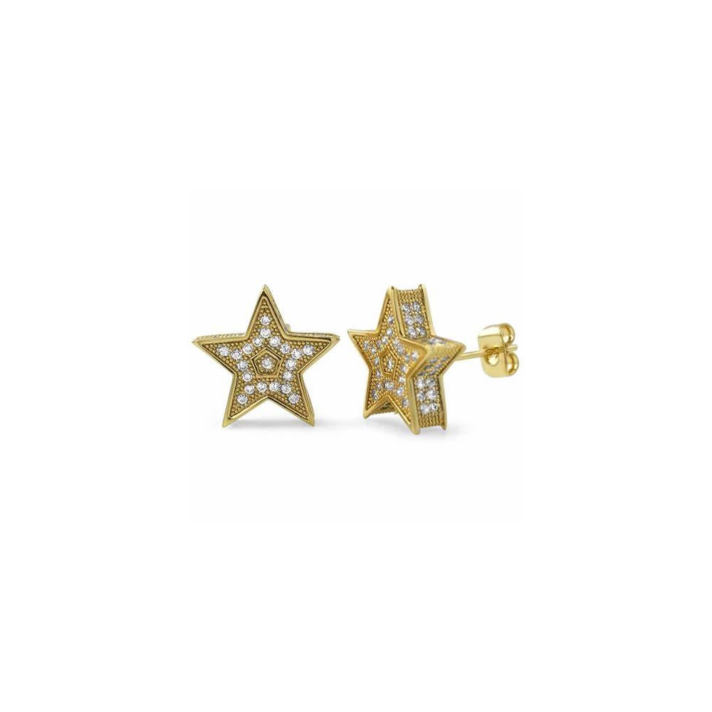 Hip Hop Earrings Jewelry Hollowed out Star Earrings