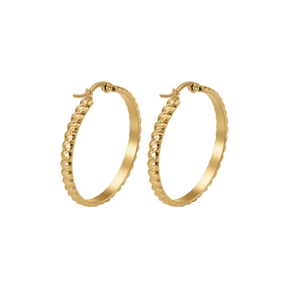 18k gold plated hoop earring, minimalist large hoop earring