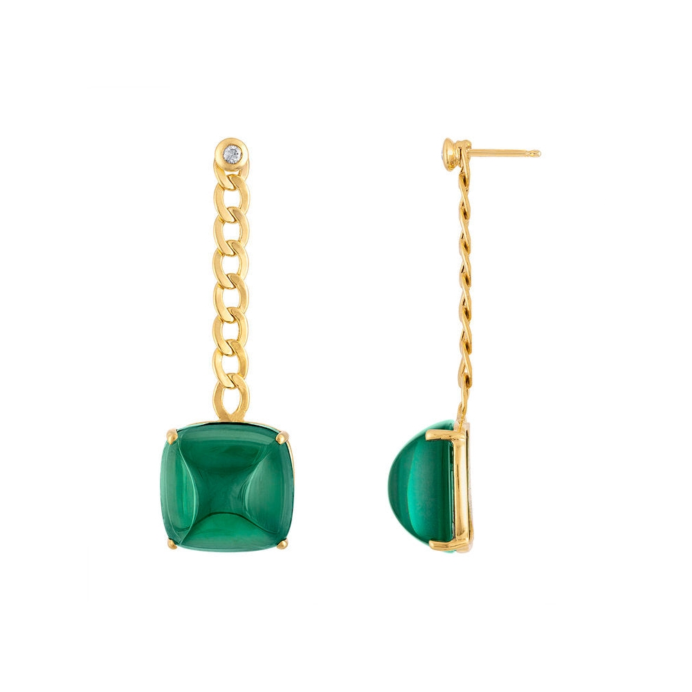 925 Silver emerald earrings, square zircon nice jewelry earrings