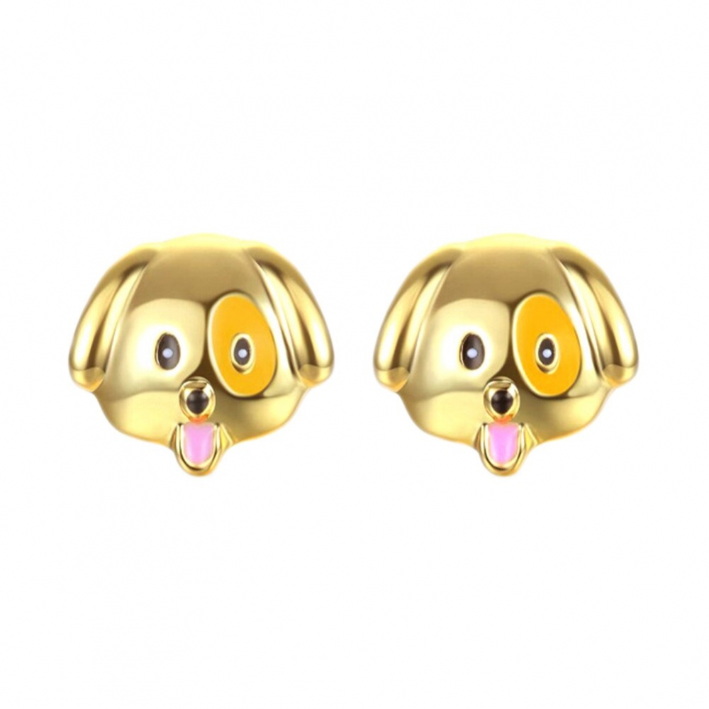 Cute fashion  little dog stud earring,kid jewelry dog earring Sterling Silver 925 Jewellery 