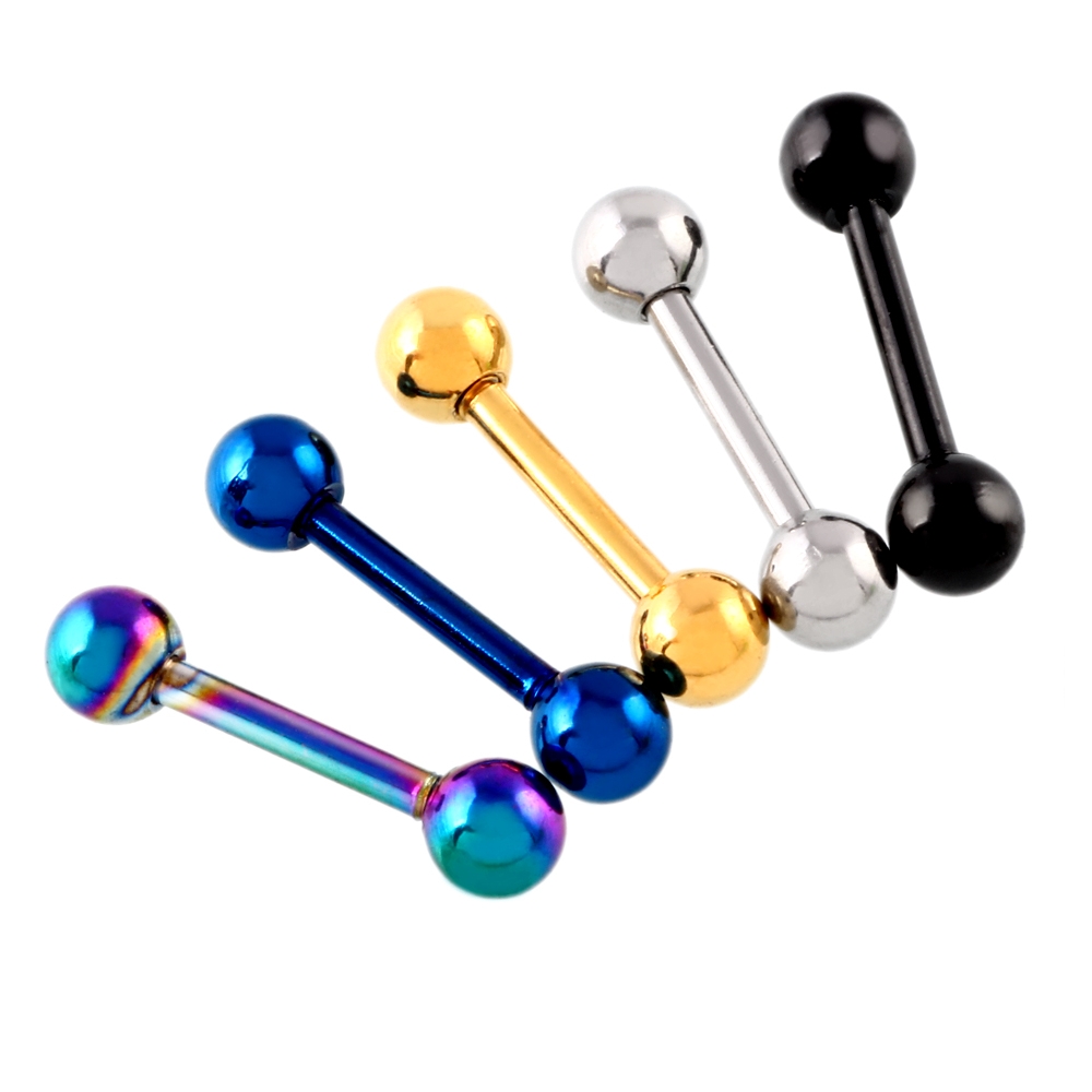 Stylish helix earrings titanium, anodized bridge piercing earrings
