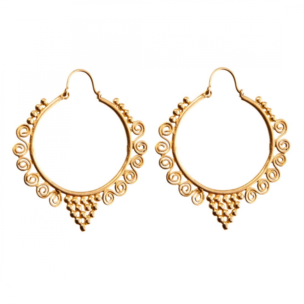 Basamia style fashion earrings, tribal hoop earrings