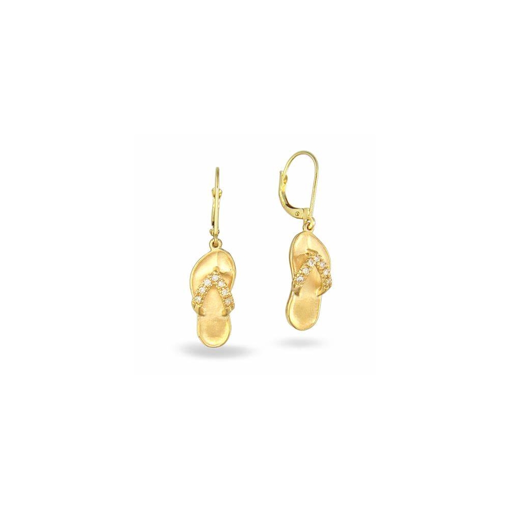 Hawaiian earrings jewelry, cute flip-flops beach earrings