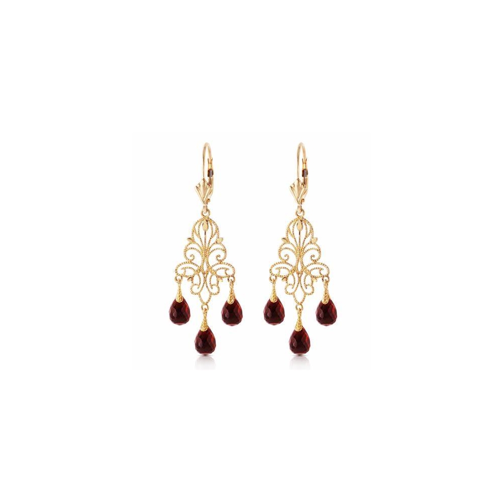Vintage chandelier earrings, delicate ruby chandelier jewelry earrings for women