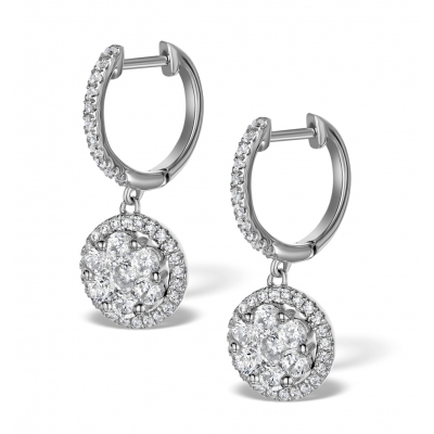 Gorgeous 925 sterling silver bridal earring, studded with zircon for the bride