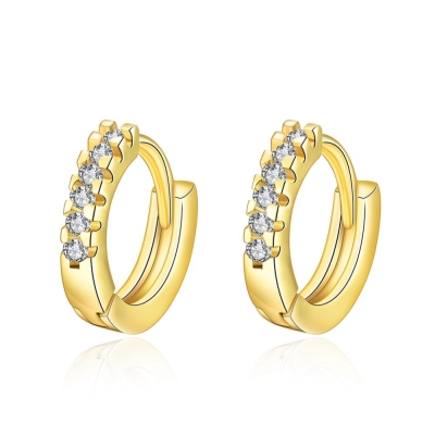 hoop earrings18k gold plated ,5A cz huggie eaqrrings for women 