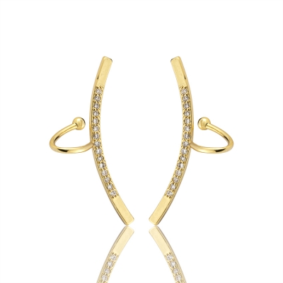 14k gold dainty earrings,fashion cuff earring for women
