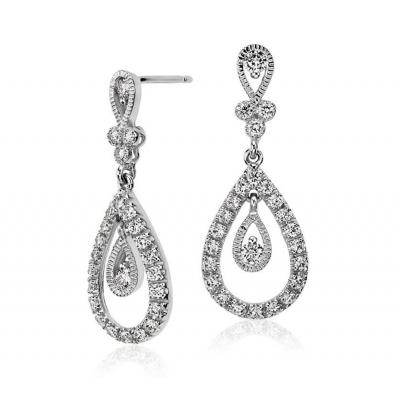 Custom 925 silver earrings, wedding silver earrings for the bride