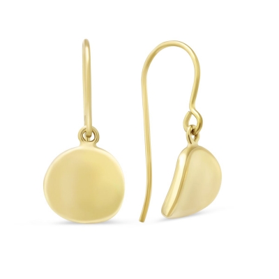 Fashion disc earrings ,14k gold plated hip hop women‘s earring 