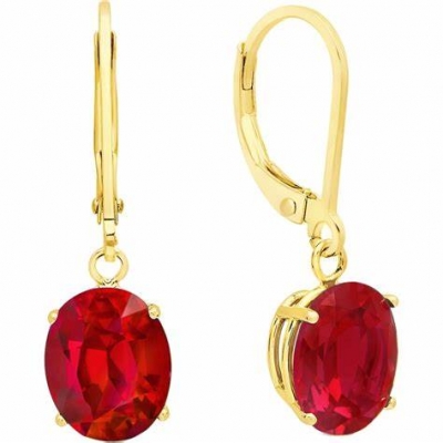 925 silver gemstone earrings, upscale ruby drop earrings for party