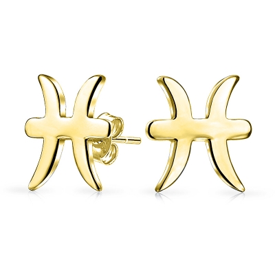 18K Gold-plated zodiac Stud earrings can be customized with 925 Silver 12 Constellation Stud earrings