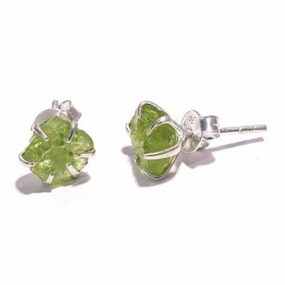  925 Silver green aventurine amethyst earrings