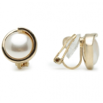 Delicate Pearl Earclip Earrings, 925 silver pearl Jewelry Earrings
