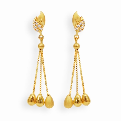 Fancy earrings for party girls, 925 Silver Plated Pendant Earrings.