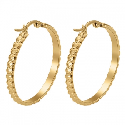 18k gold plated hoop earring, minimalist large hoop earring