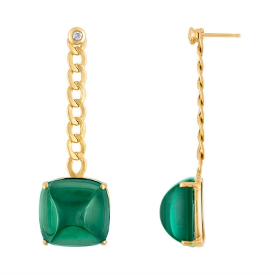 925 Silver emerald earrings, square zircon nice jewelry earrings