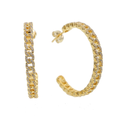 gold plated staibnless steel hoop earring ,stud big hoop earring for women 