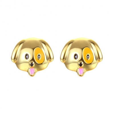 Cute fashion  little dog stud earring,kid jewelry dog earring Sterling Silver 925 Jewellery 