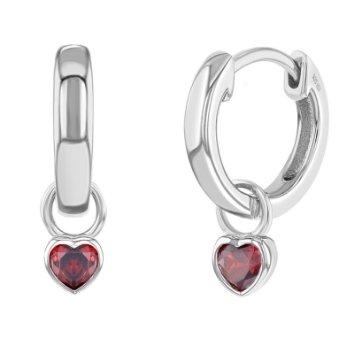 925 sterling silver earring ,fashion small charm hoop earring 