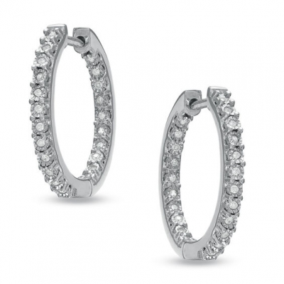 silver diamond earring ,VVS Mosan fine jewelry with earrings